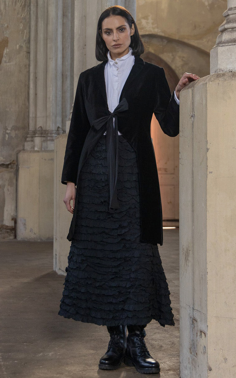 Morticia Skirt Cotton Twill product photo.