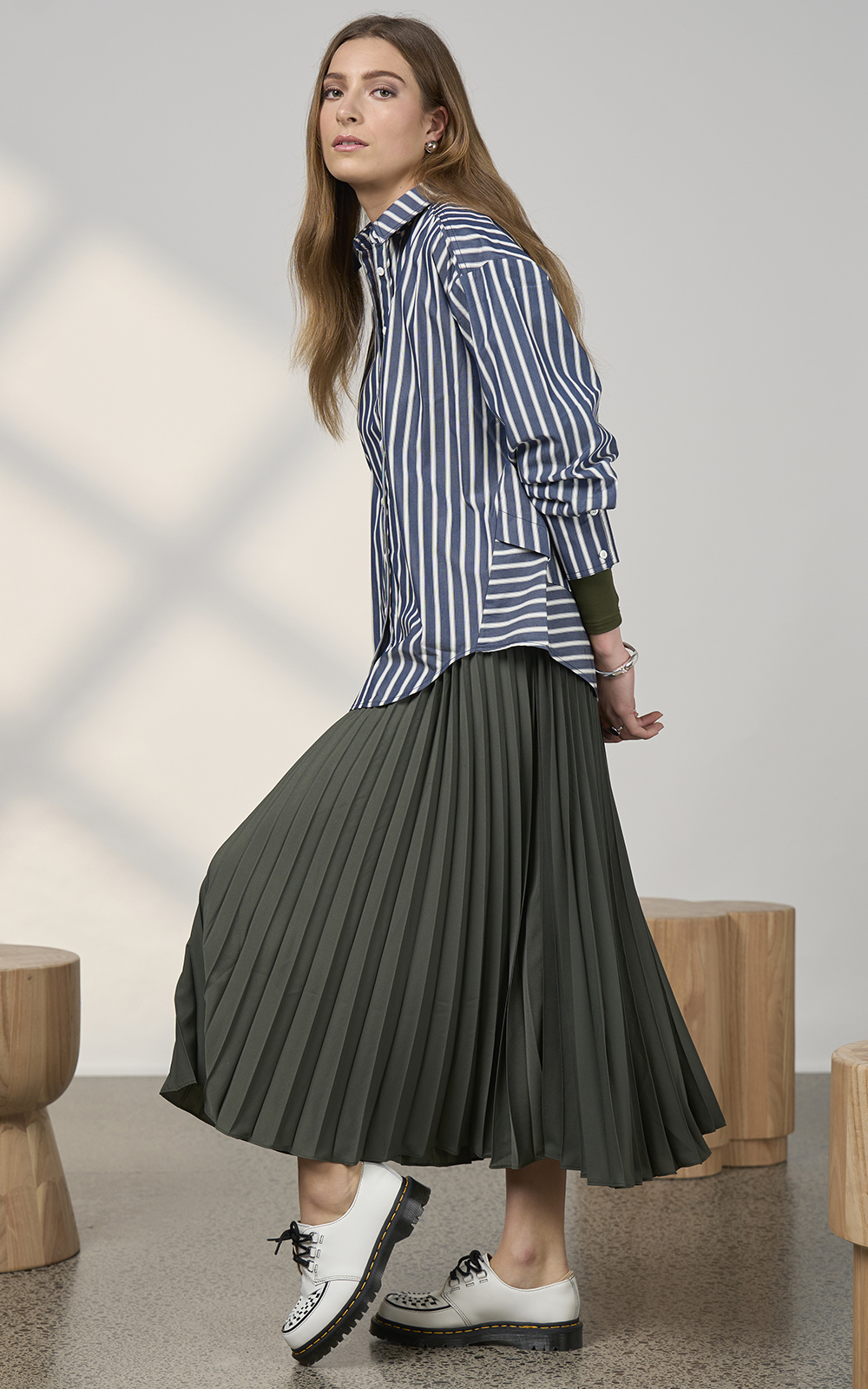 Direction Stripe Shirt product photo.