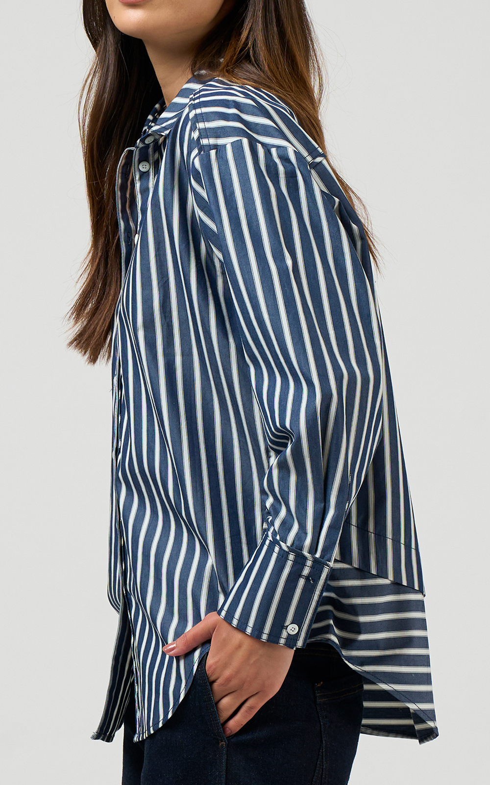 Direction Stripe Shirt product photo.