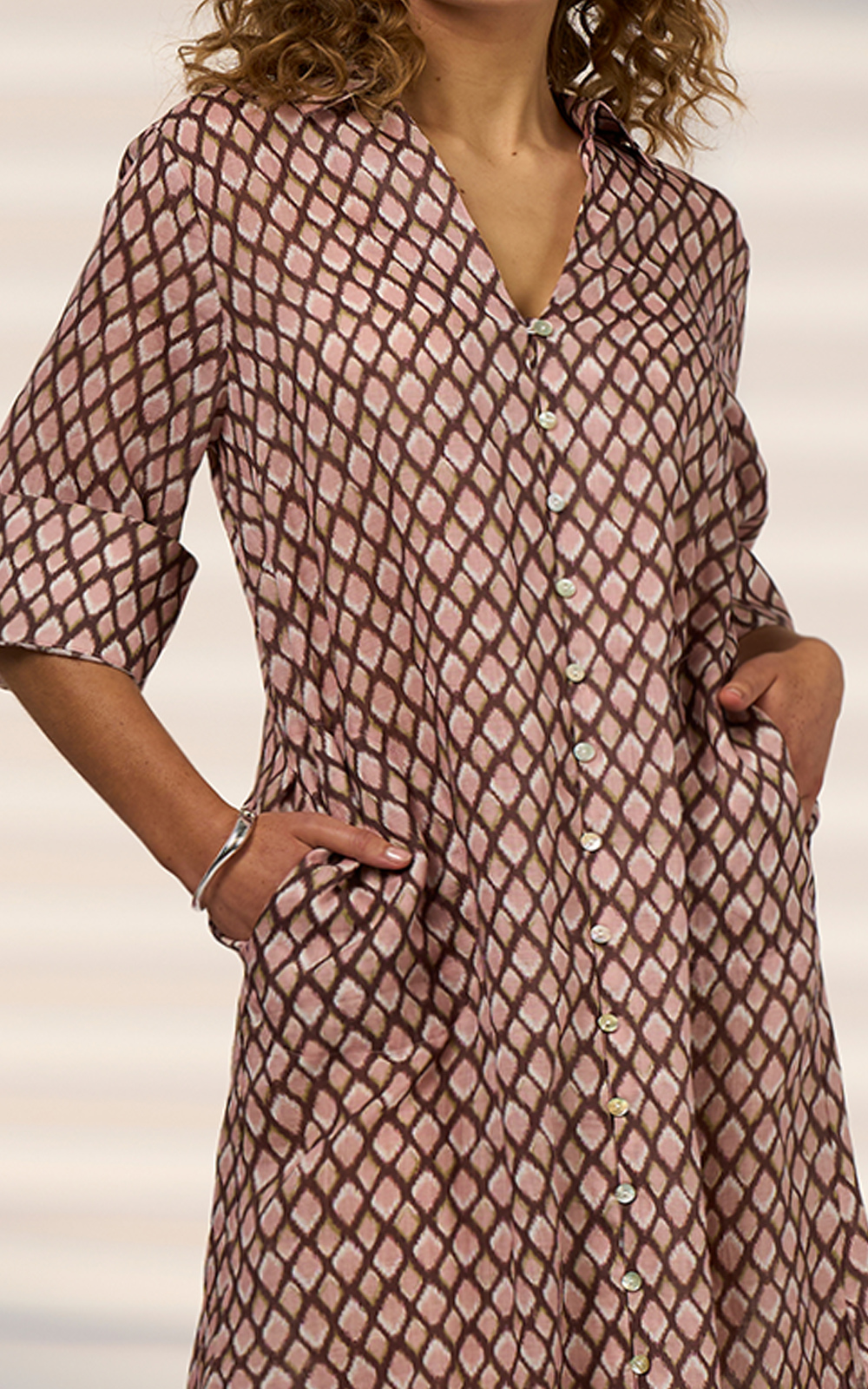 Double Up Shirt Dress product photo.