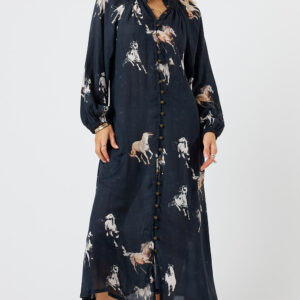Mustang Buttoned Midi
