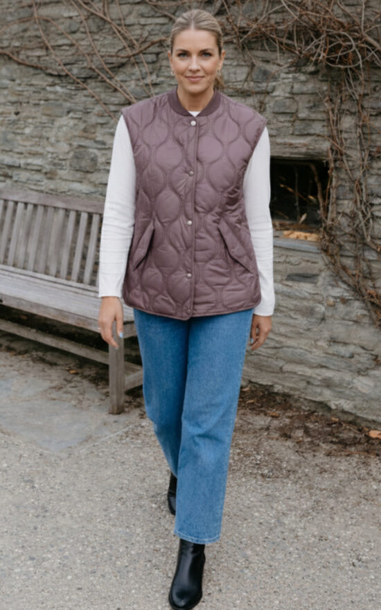 Neve Quilted Vest  product photo.