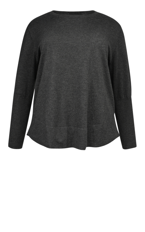 Curved Sweater product photo.