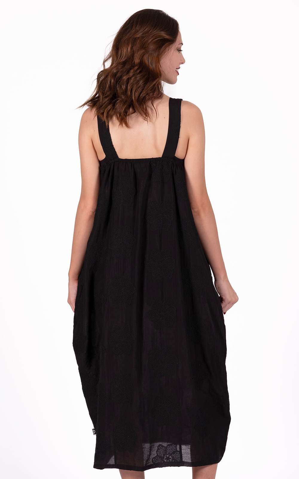 Gathered Strap Dress product photo.