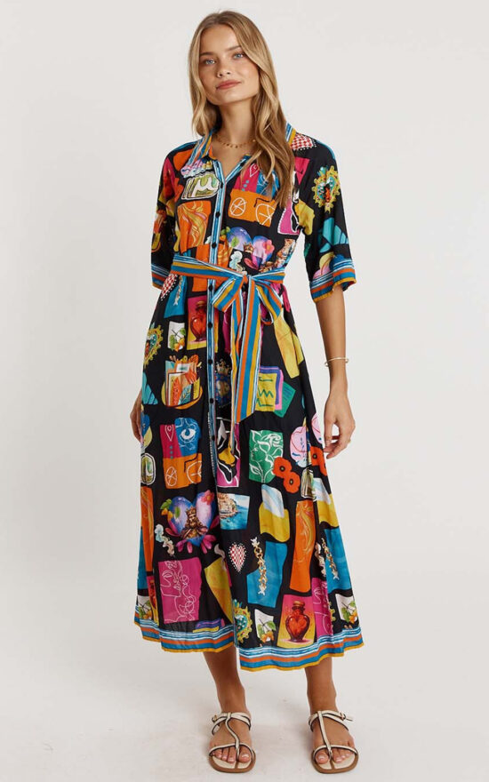 Odette Button Midi product photo.