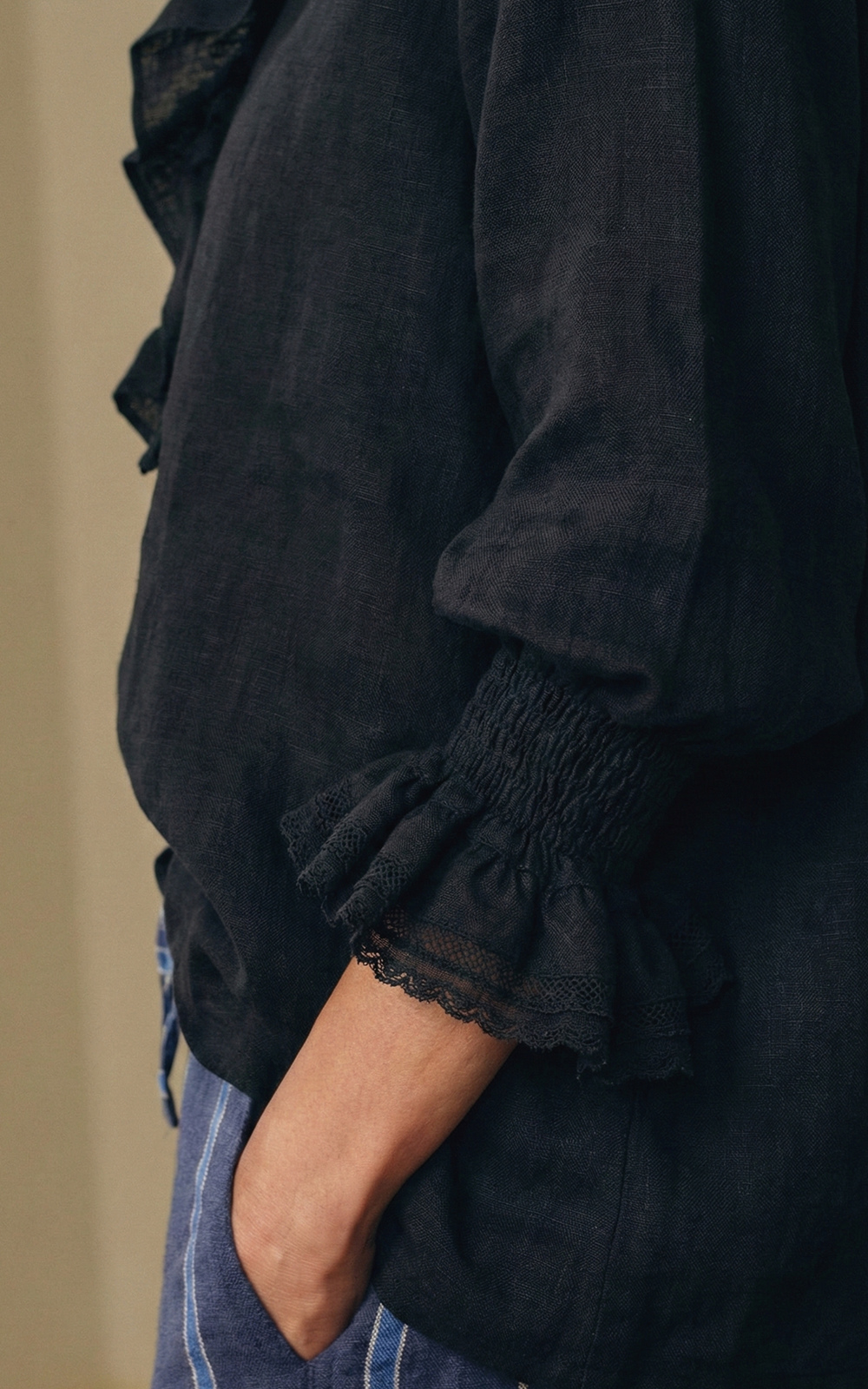 Odile Blouse Silk Cotton product photo.