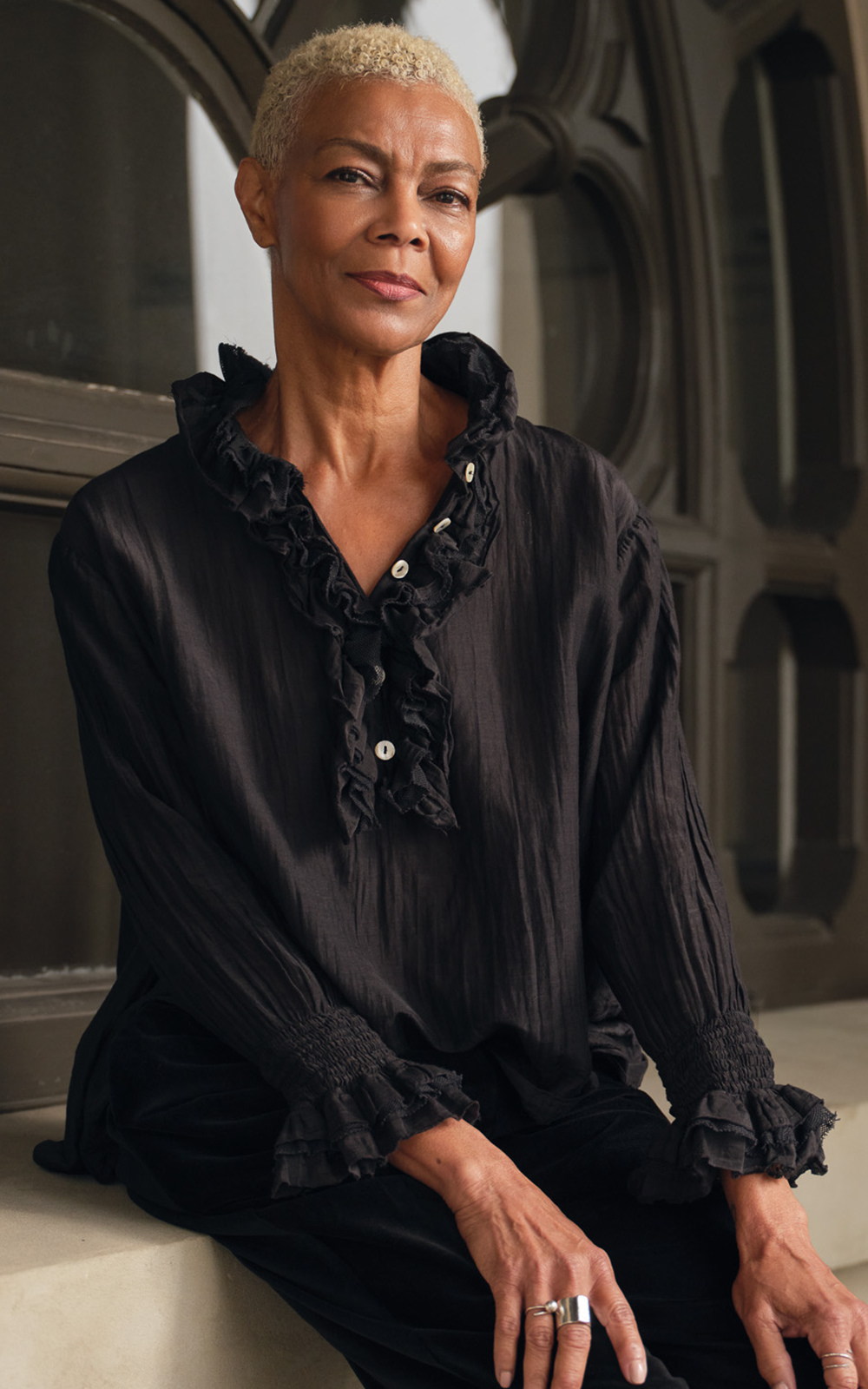 Odile Blouse Silk Cotton product photo.