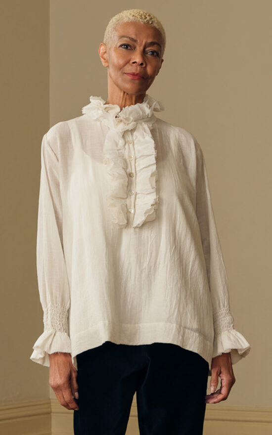 Odile Blouse Silk Cotton product photo.