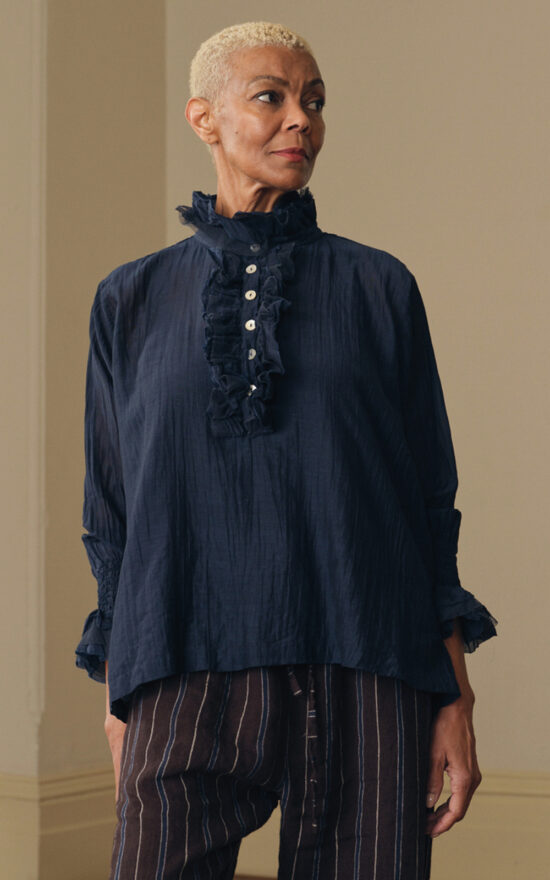 Odile Blouse Silk Cotton product photo.