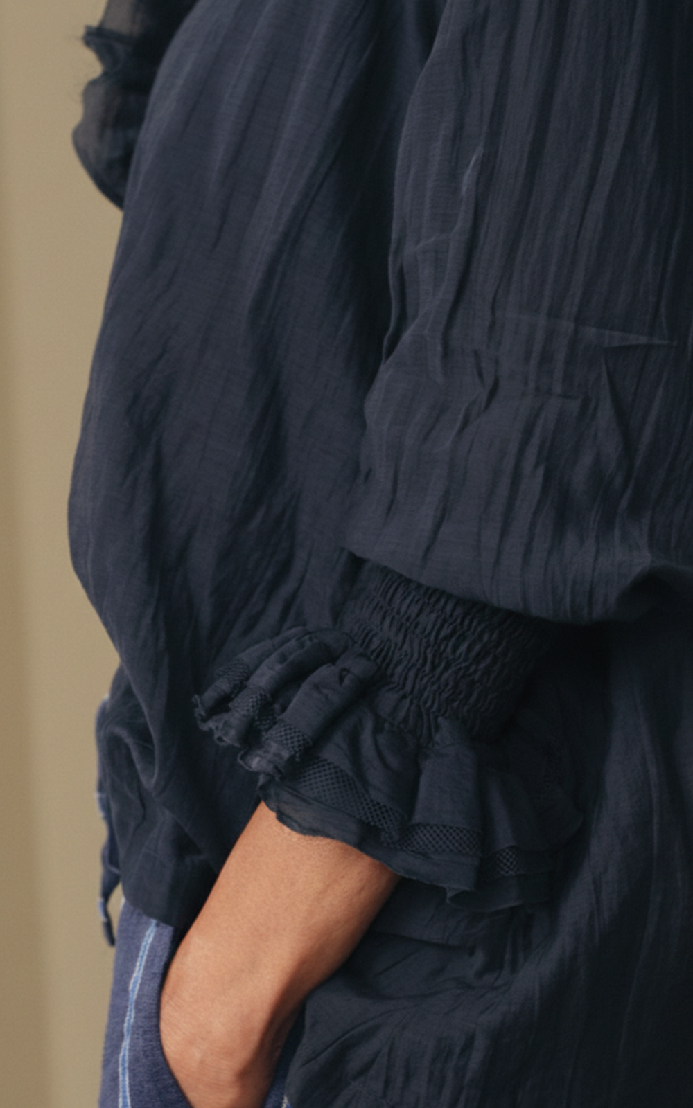 Odile Blouse Silk Cotton product photo.