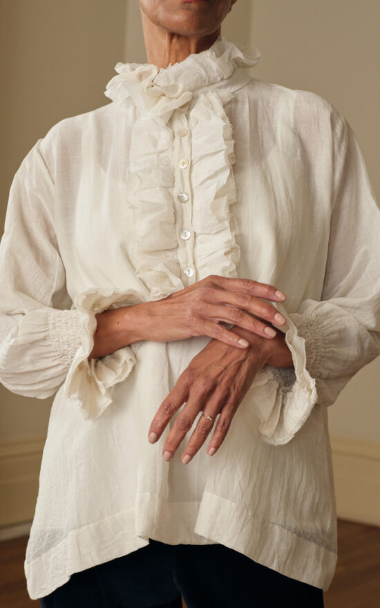 Odile Blouse Silk Cotton product photo.