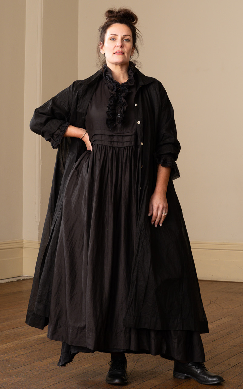 Odile Dress Silk Cotton product photo.