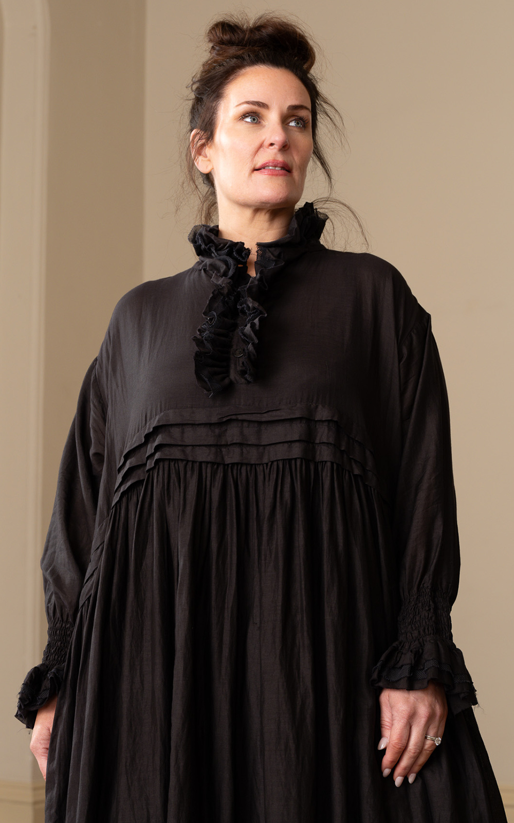 Odile Dress Silk Cotton product photo.