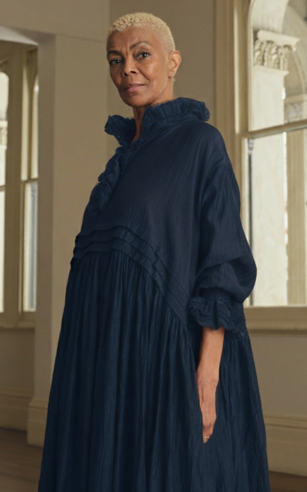 Odile Dress Silk Cotton product photo.