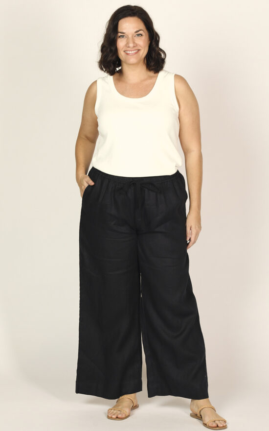 Breezy Linen Relaxed Pant product photo.
