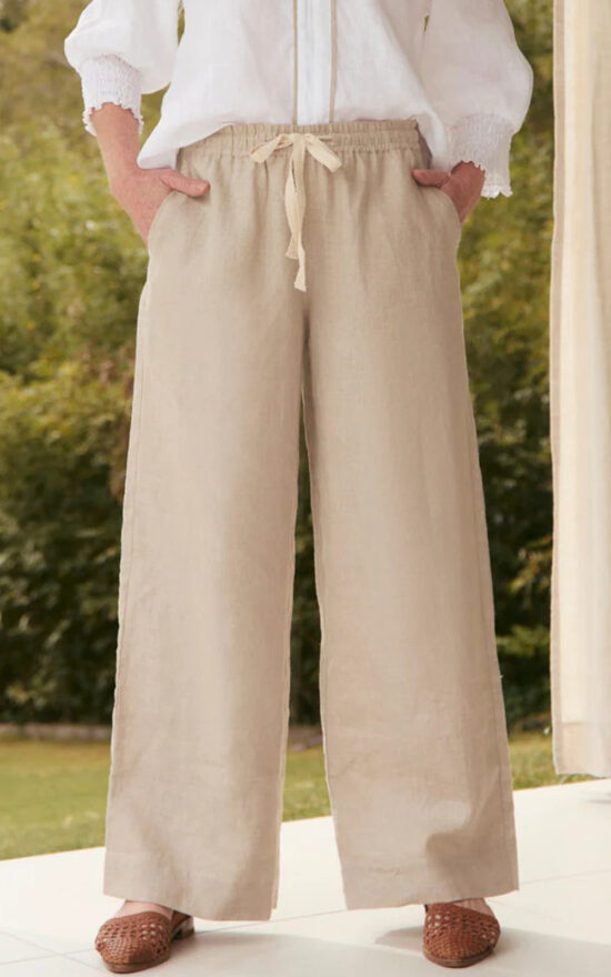 Breezy Linen Relaxed Pant product photo.