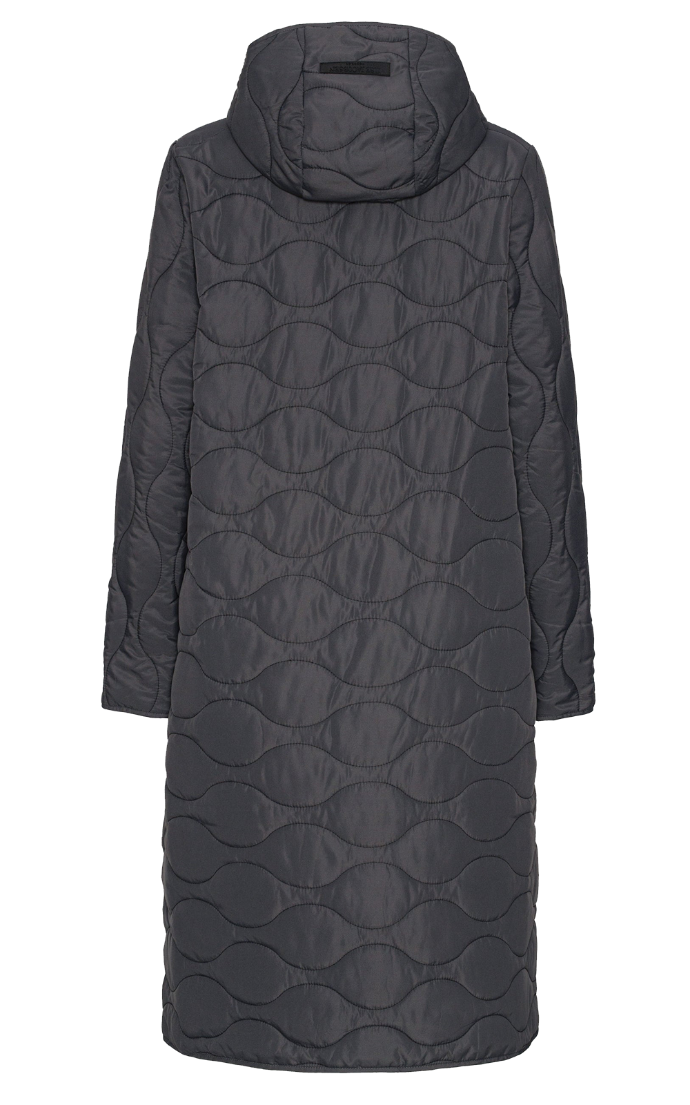 Quilted Coat With Hood product photo.