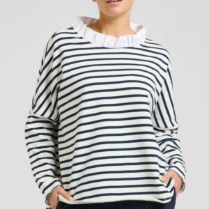Raw Frill Neck Sweatshirt