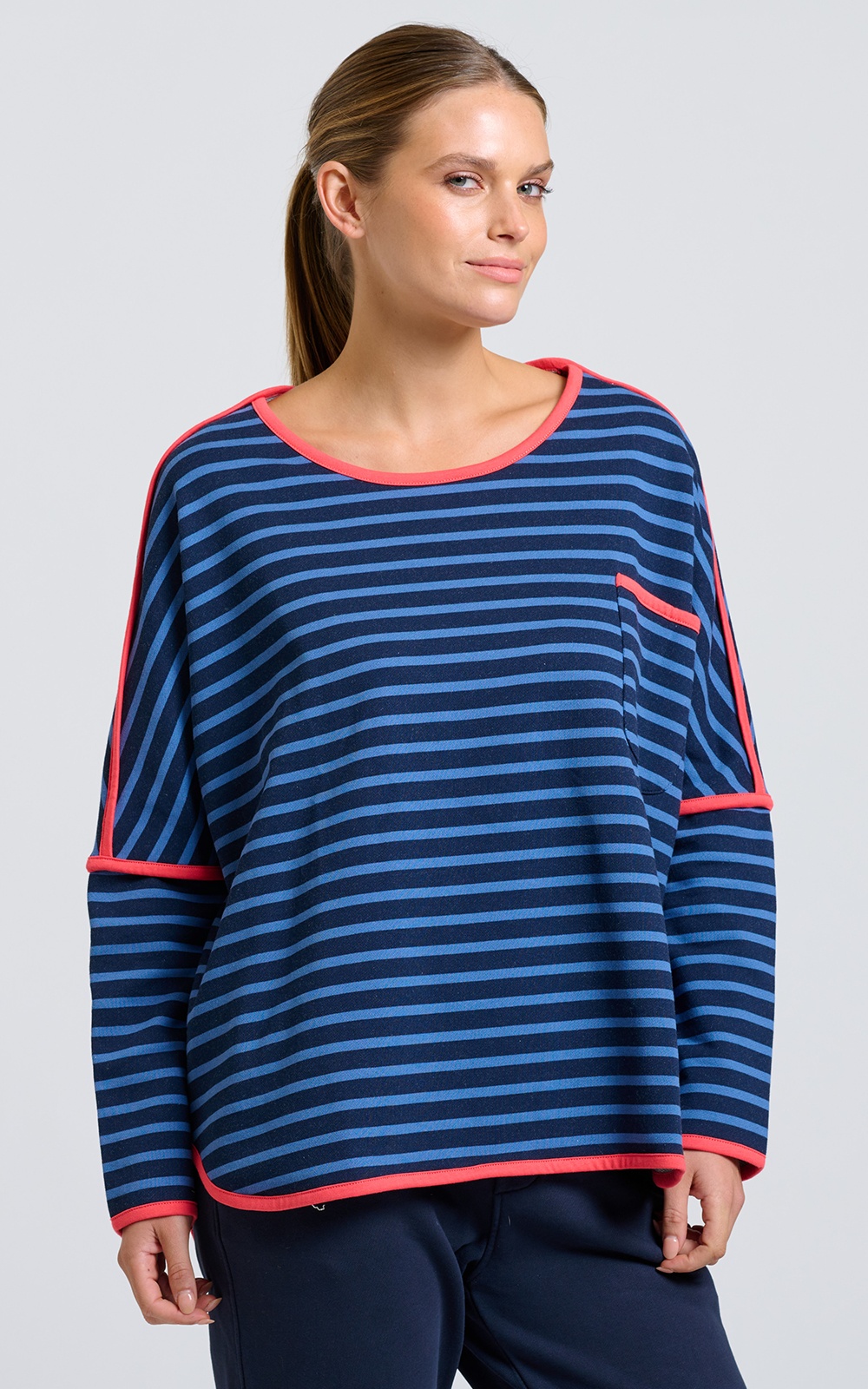 Ringer Sweatshirt product photo.