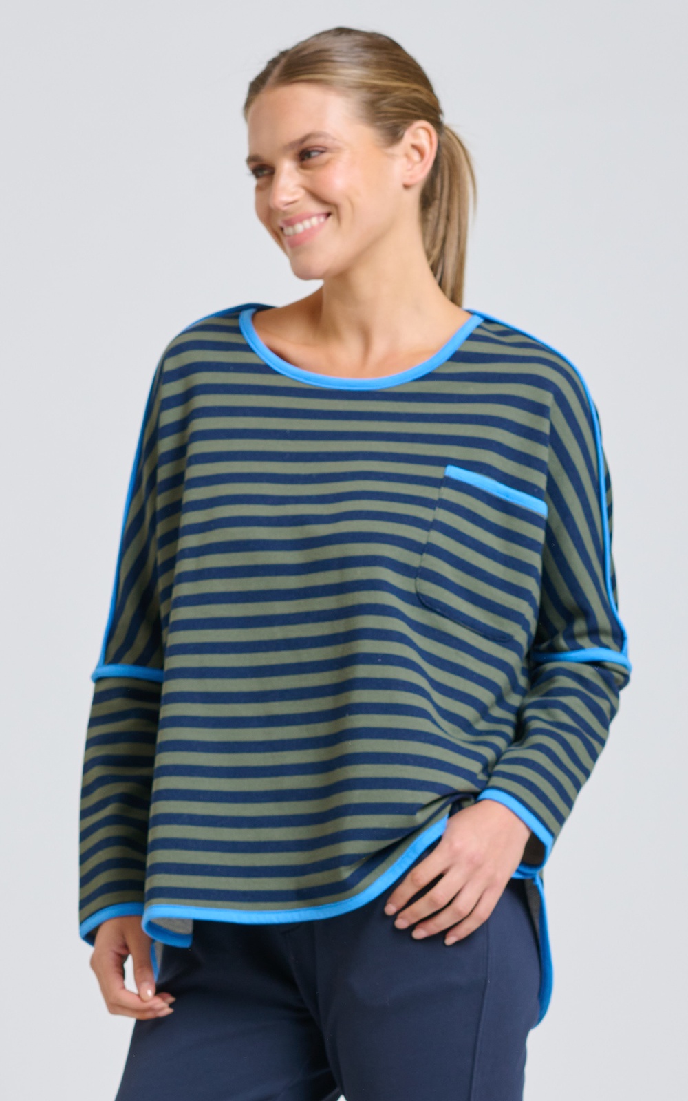 Ringer Sweatshirt product photo.