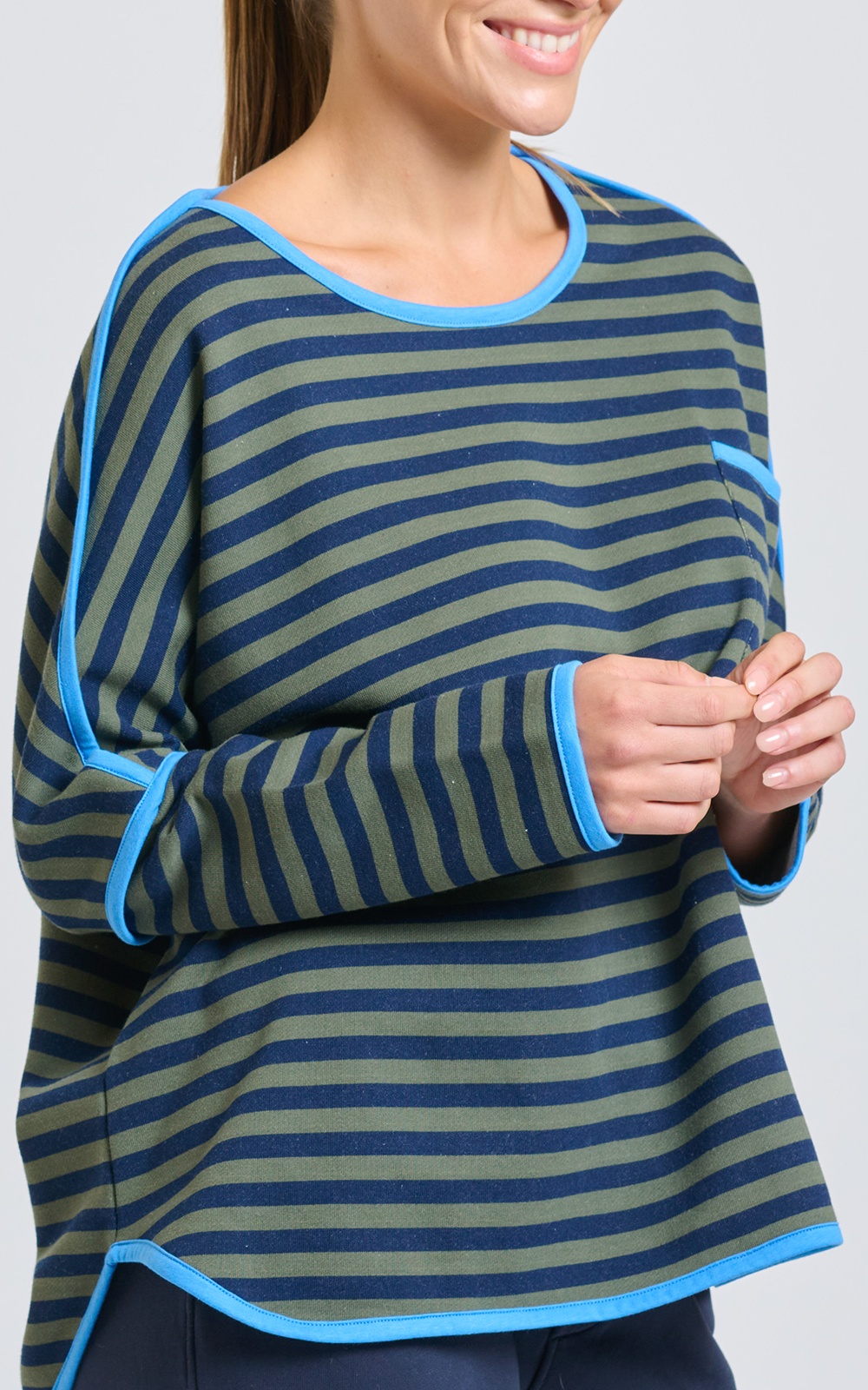 Ringer Sweatshirt product photo.