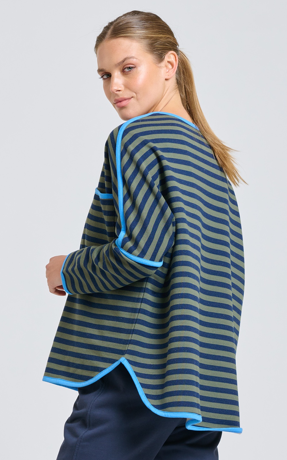 Ringer Sweatshirt product photo.