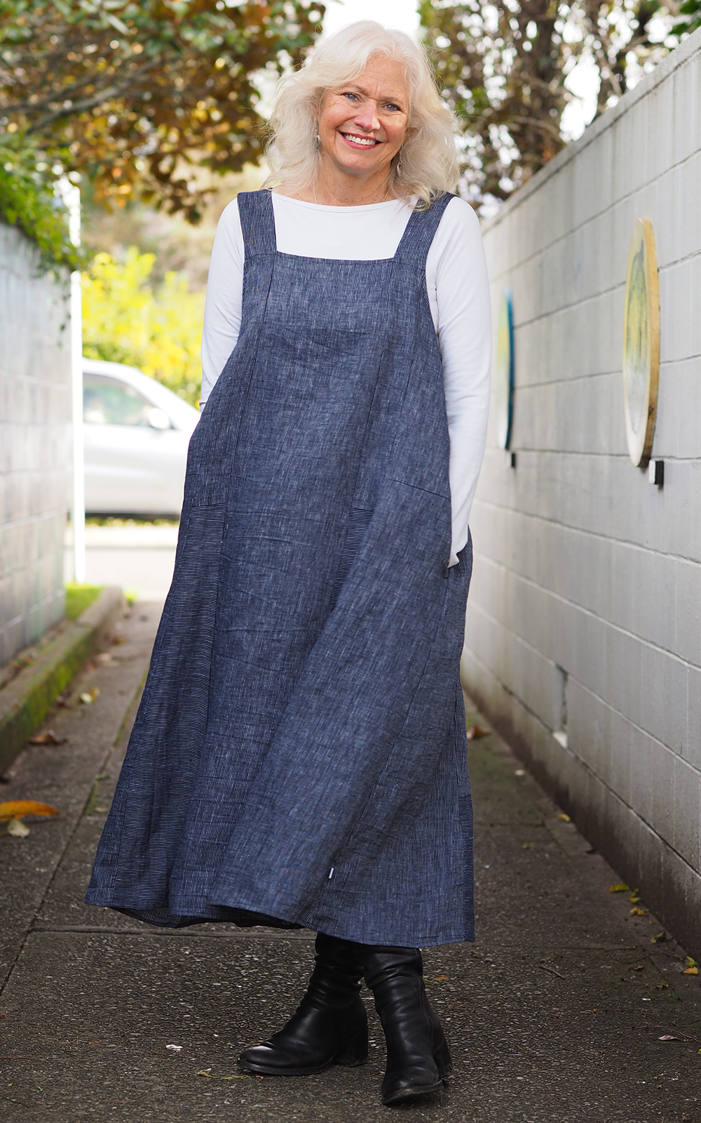 Rakiura Pinafore product photo.