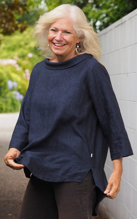 Cowlneck Sintra Blouse product photo.