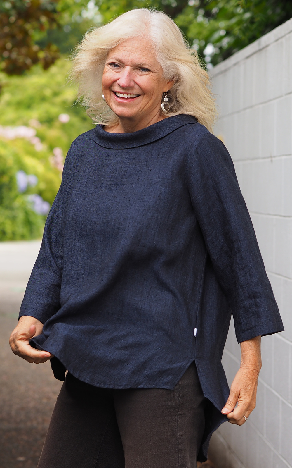 Cowlneck Sintra Blouse product photo.