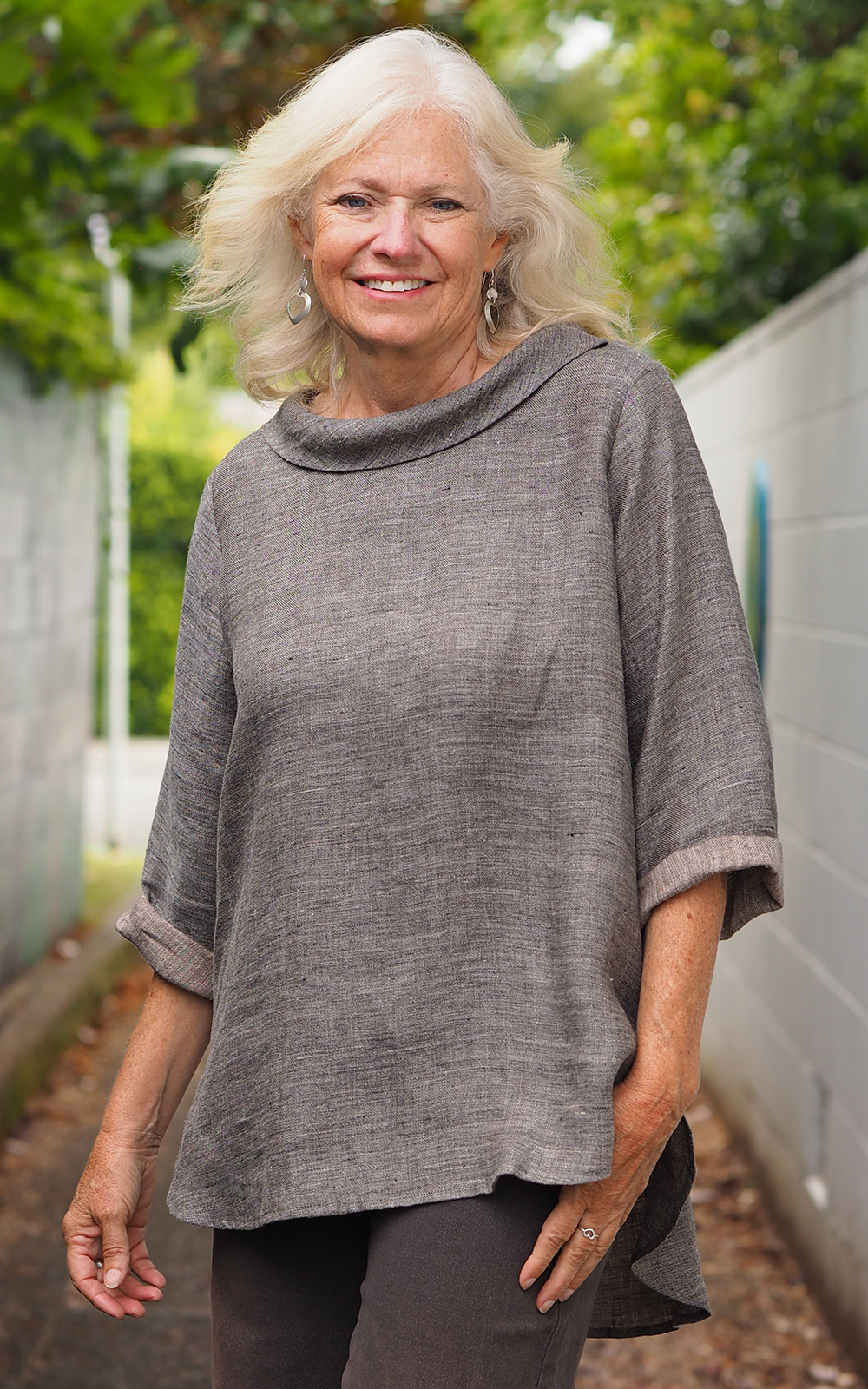 Cowlneck Sintra Blouse product photo.
