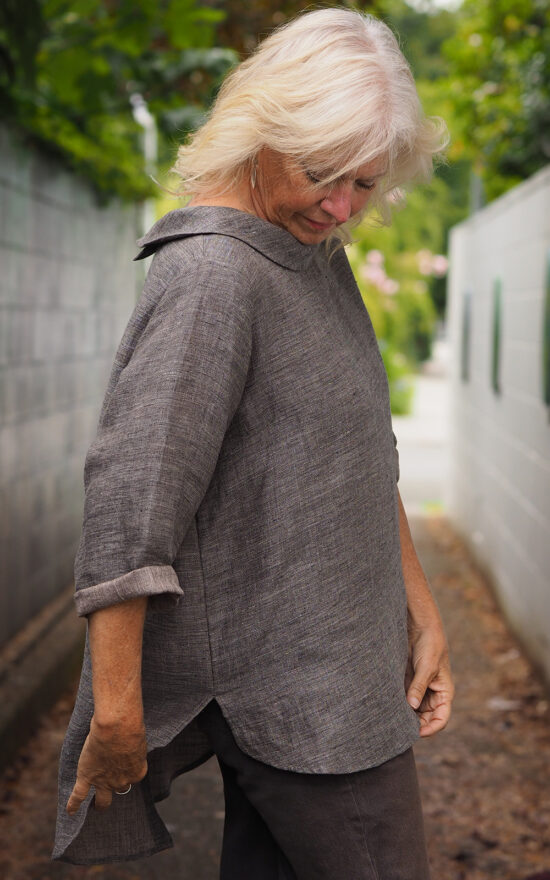 Cowlneck Sintra Blouse product photo.