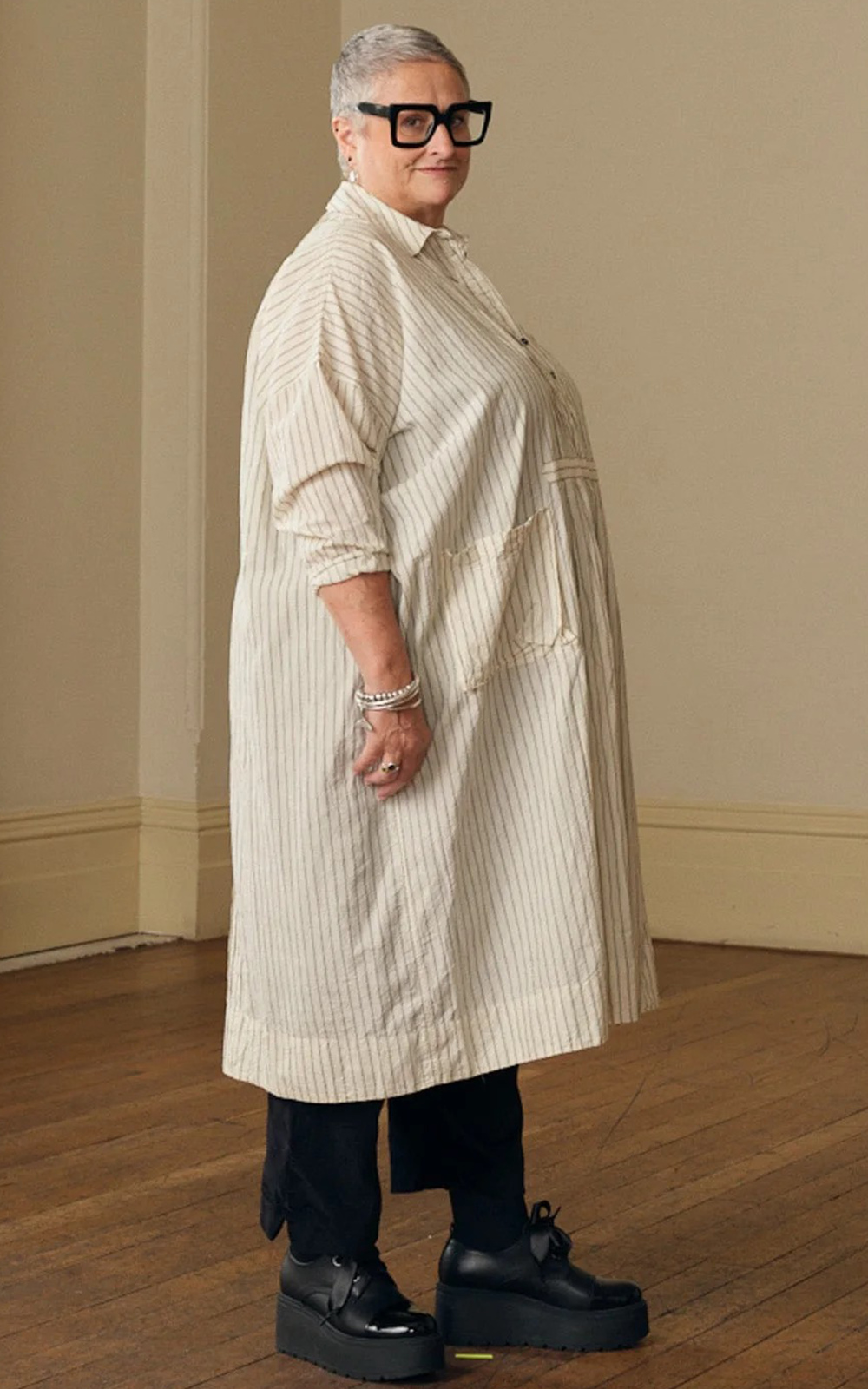 Romy Dress Ls Paper Cotton product photo.