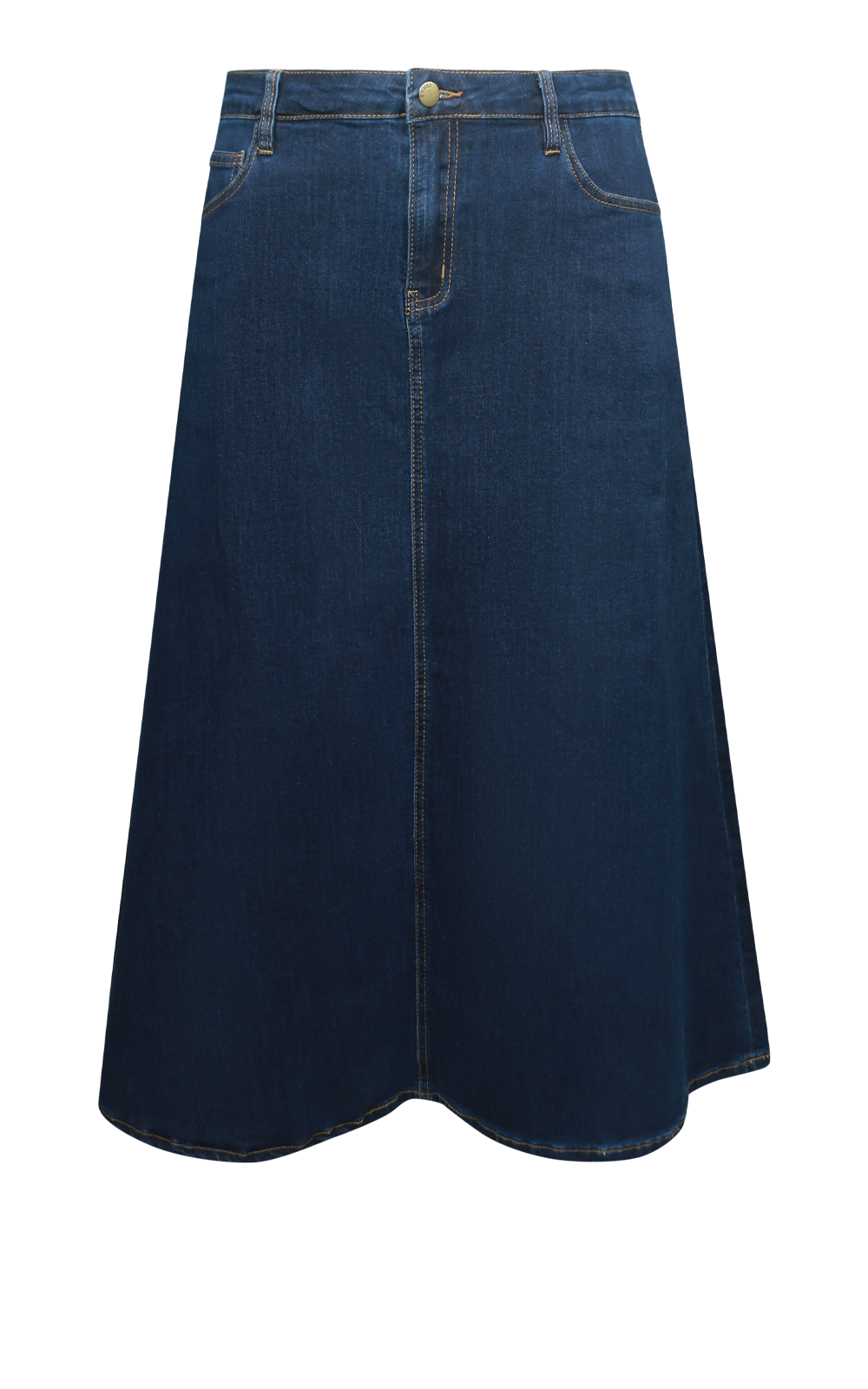 Denim A-Line Skirt product photo.