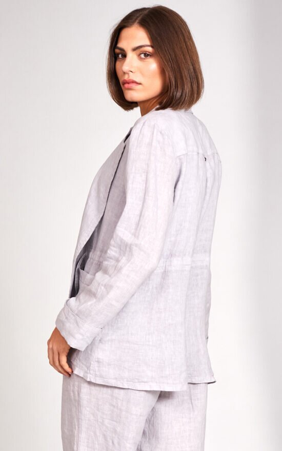 Linen Drawstring Jacket product photo.