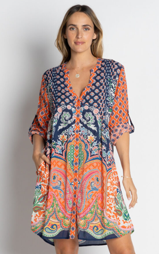 Sarai Button Dress product photo.