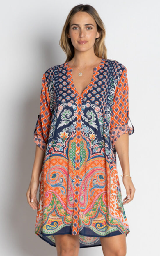 Sarai Button Dress product photo.
