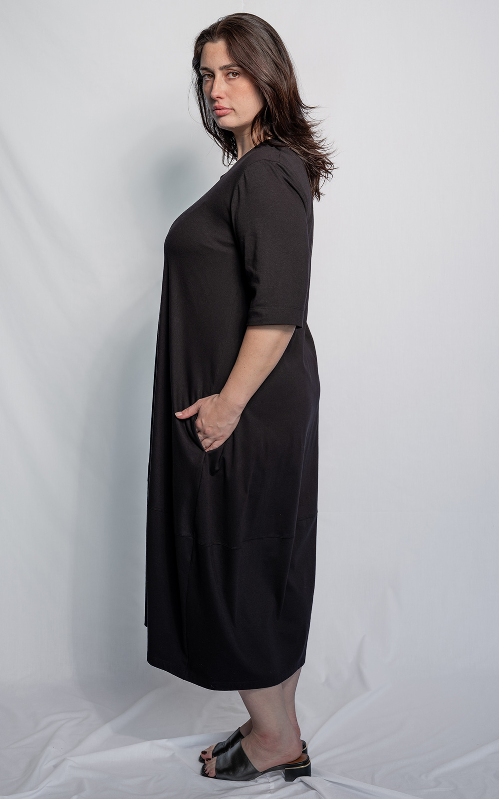 Urban Knit Dress Topstitch product photo.