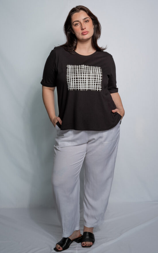 Gauze Tee With Print product photo.