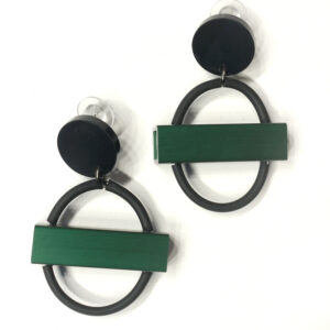 Mini Circle Square Tube Earrings