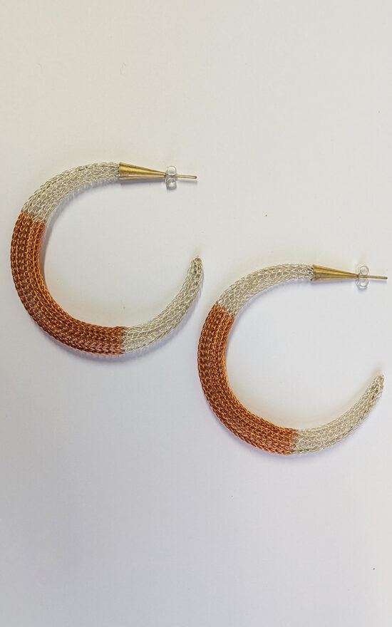 Bi Colour Hoop Earring product photo.