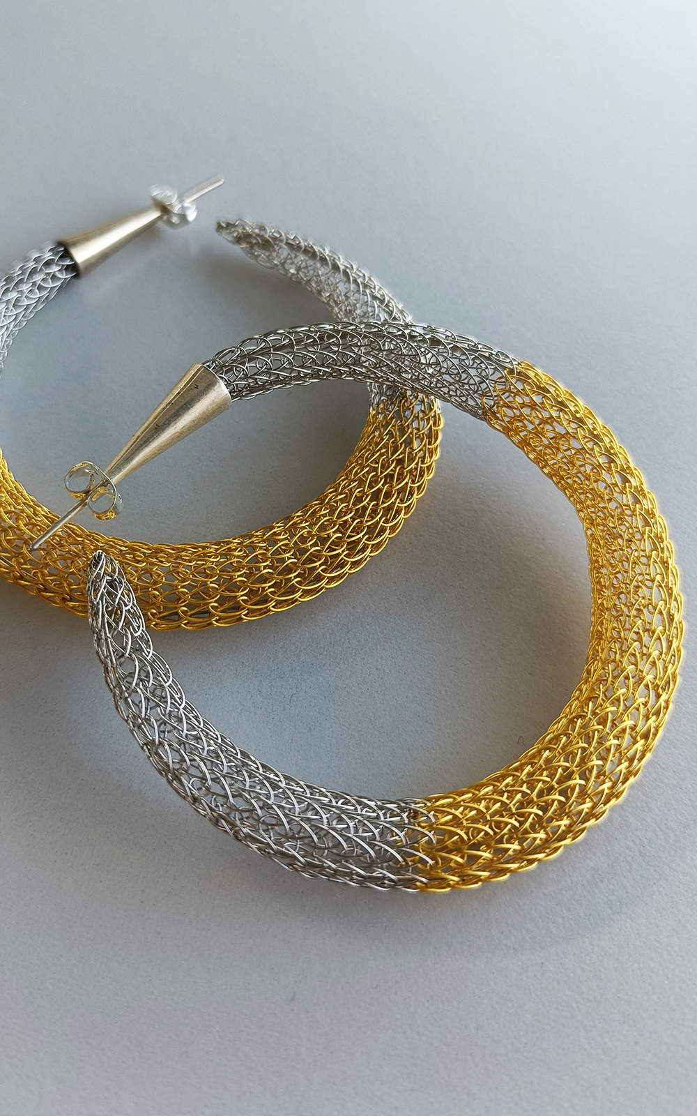 Bi Colour Hoop Earring product photo.