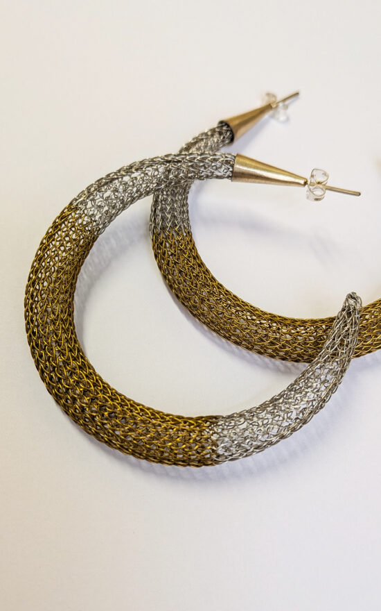 Bi Colour Hoop Earring product photo.