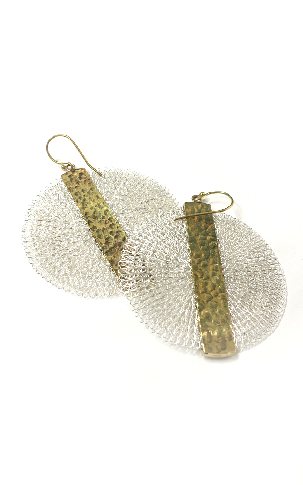 Vertical Circle Earrings product photo.