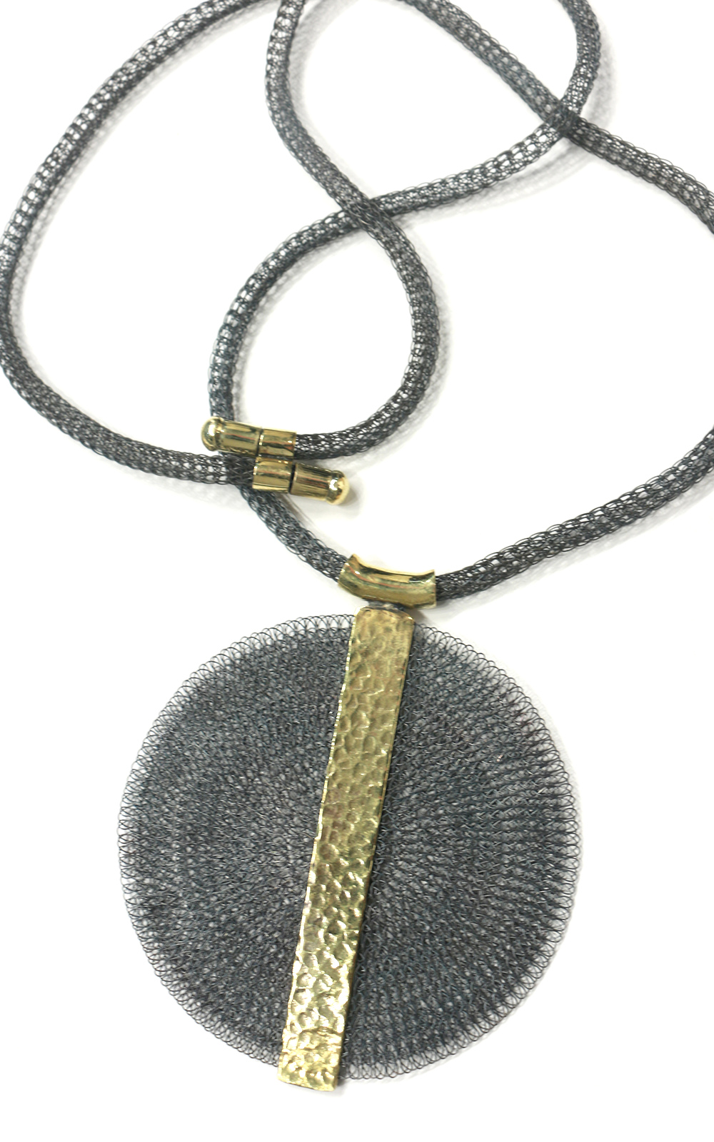 Circle Linear Necklace product photo.