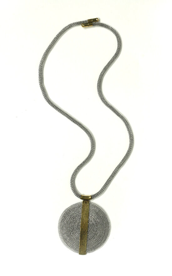 Circle Linear Necklace product photo.
