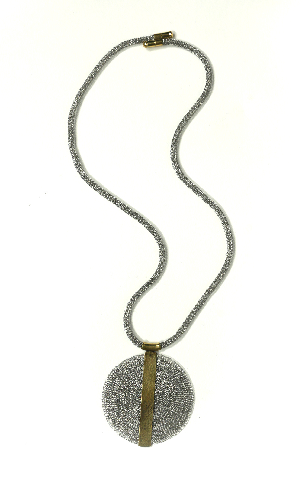 Circle Linear Necklace product photo.