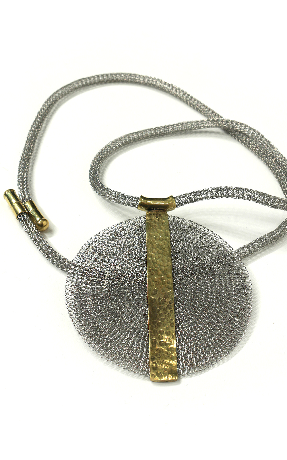 Circle Linear Necklace product photo.