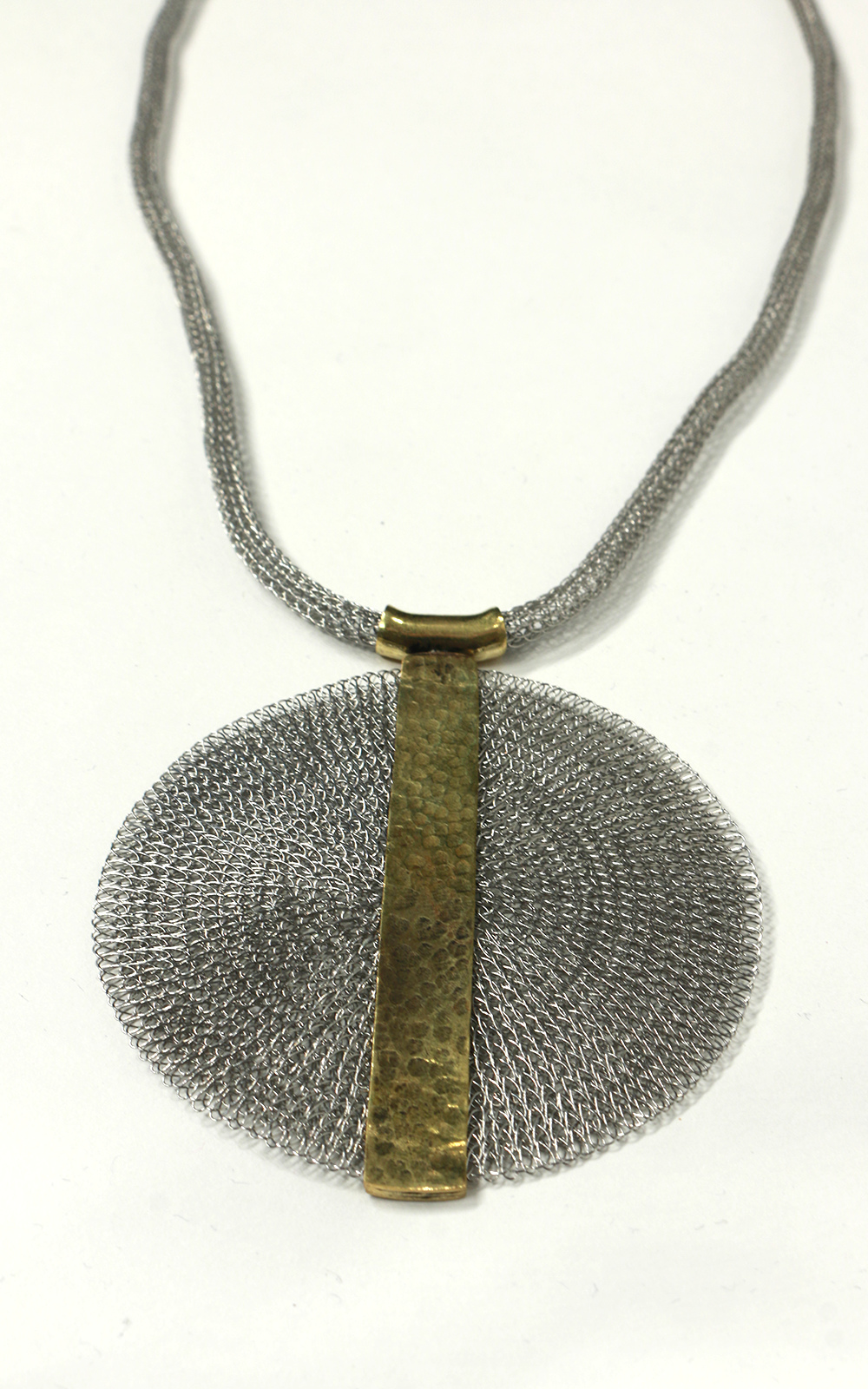 Circle Linear Necklace product photo.