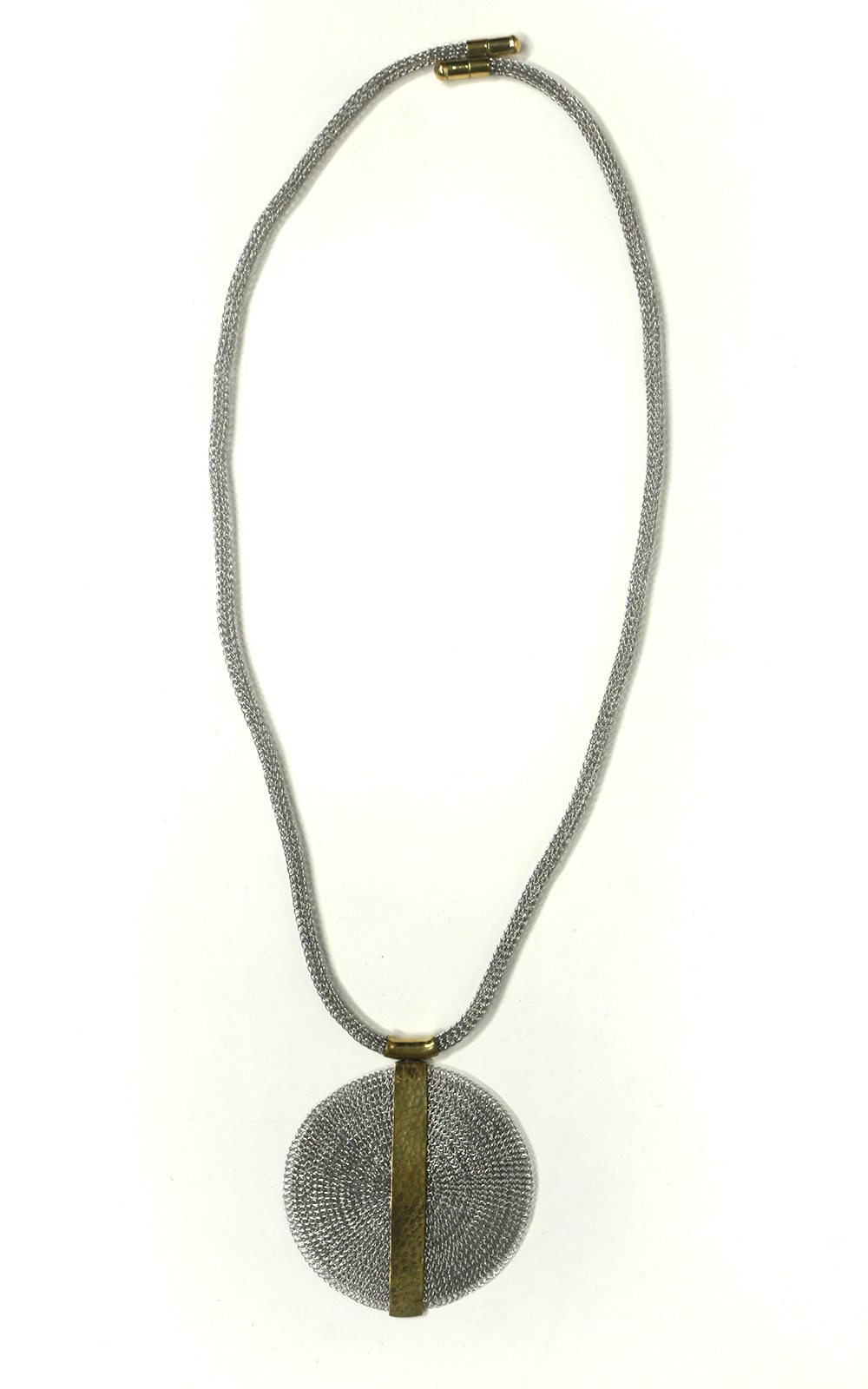 Circle Linear Necklace product photo.