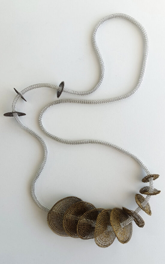 Gradient Disc Necklace product photo.